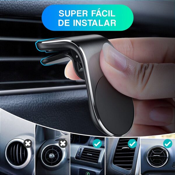 Suporte Celular Automotivo Universal Magnético Ar Condicionado Imã Veicular Carro 360° - Image 2